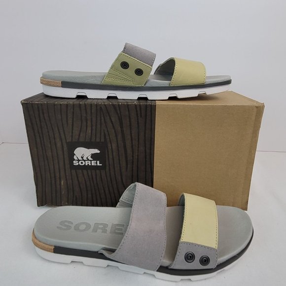 Sorel Torpeda Slide II Shoes - Sorel Torpeda Slide II Sandals Women's Dove Zest NL2499-081 US Size 9 NIB